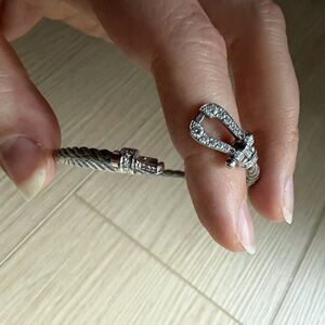 Fred White Gold Bracelet with Diamond Accent Lock